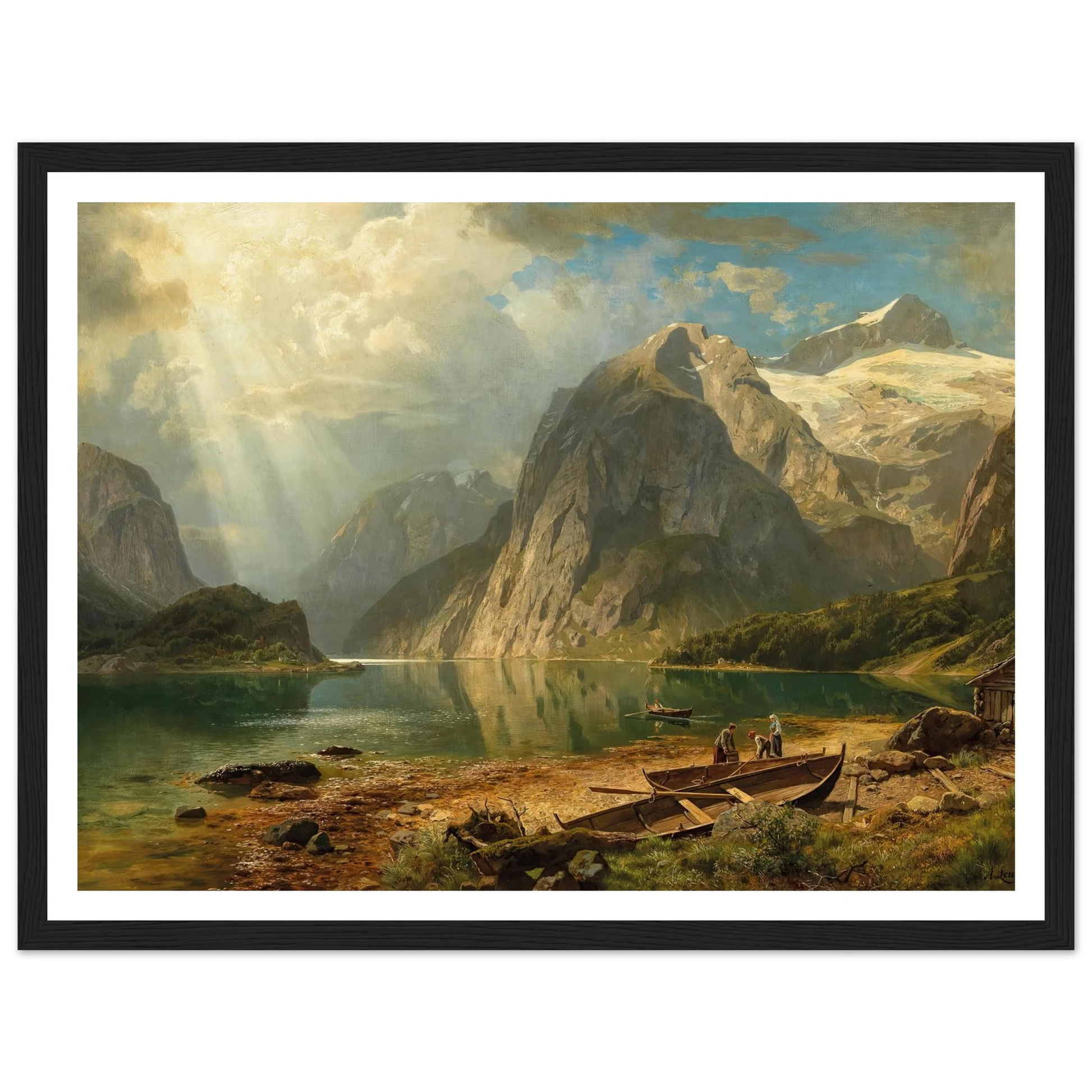 A Fjord Landscape (1888) Art Print | August Wilhelm Leu-Quipham Collections