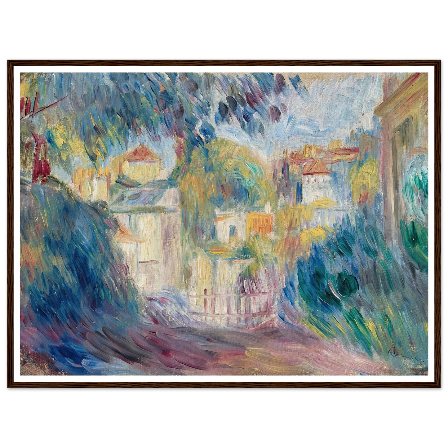 Jardin à Montmartre (1895-1900) Art Print | Pierre Auguste Renoir-Quipham Collections