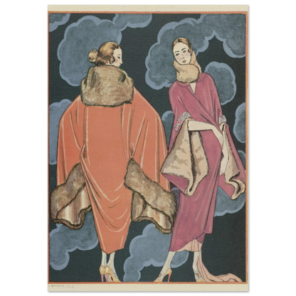 Deux heures du matin; Manteaux, de Worth (1923) Art Print | George Barbier-Quipham Collections