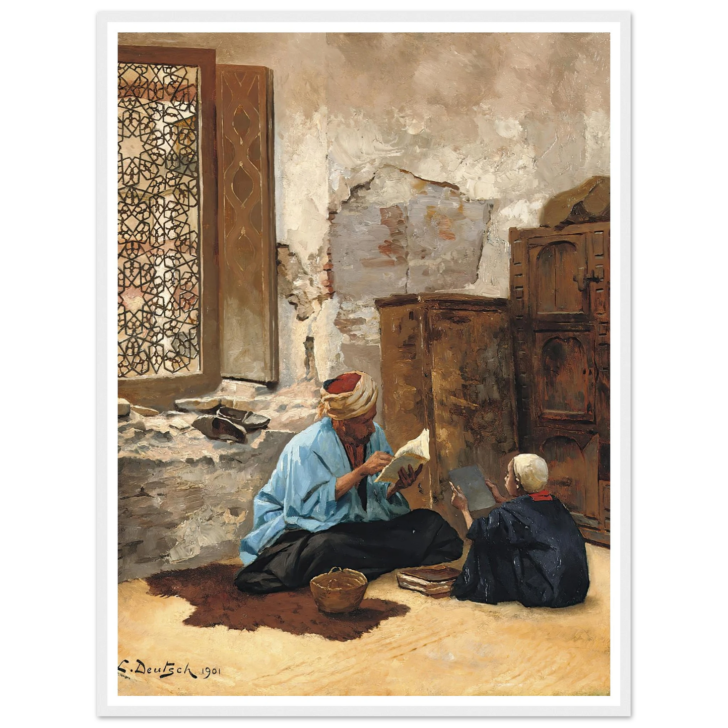The Lesson (1901) Art Print | Ludwig Deutsch-Quipham Collections