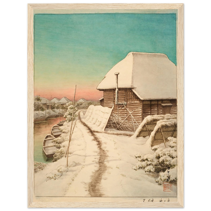Morigasaki setsugo no yu (Evening after snow at Morigasaki) Art Print | Kawase Hasui-Quipham Collections
