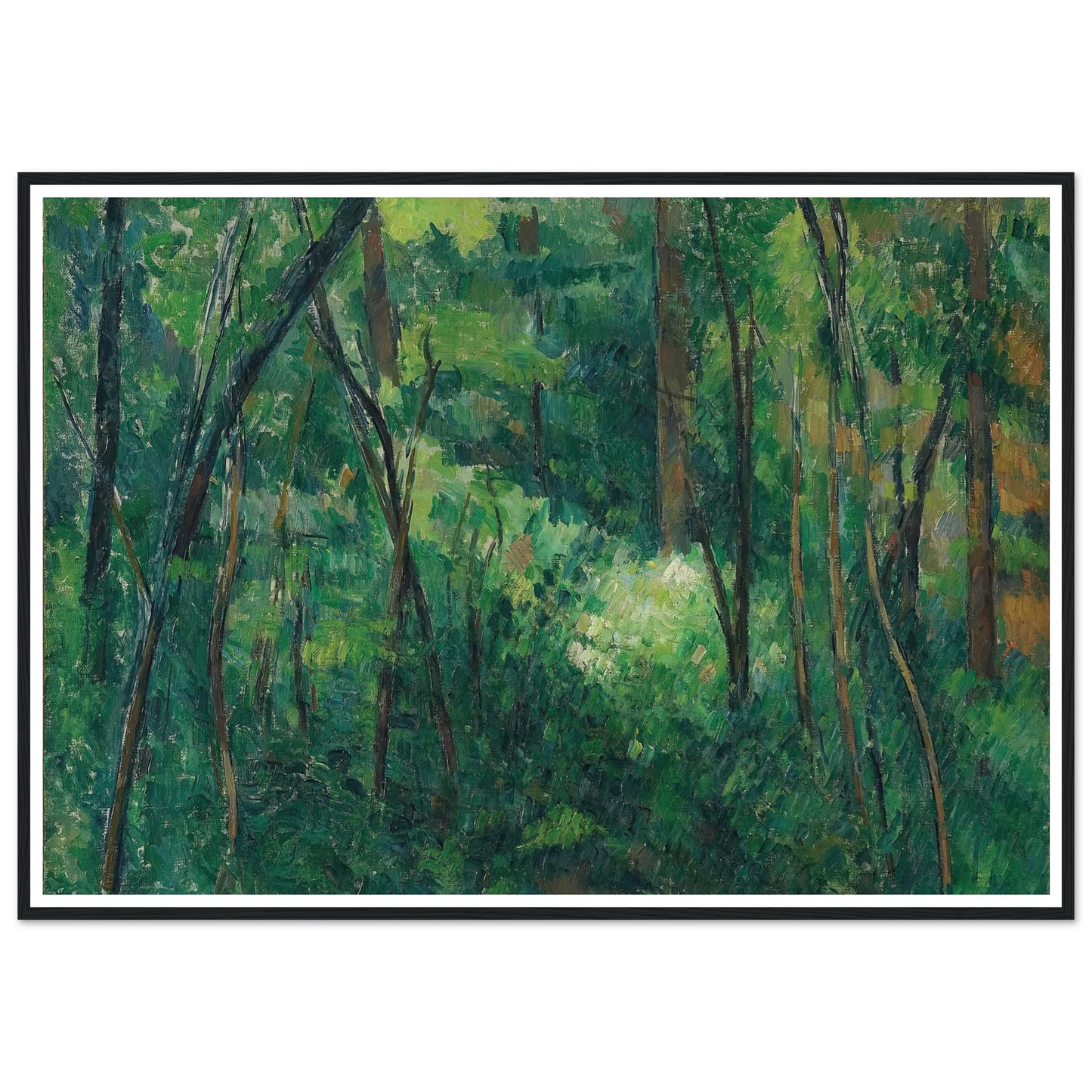 Interior of a forest (1880 - 1890) Art Print | Paul Cezanne-Quipham Collections