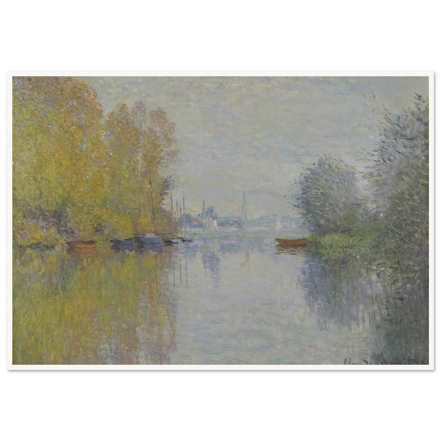 Autumn on the Seine, Argenteuil (1873) Art Print | Claude Monet-Quipham Collections
