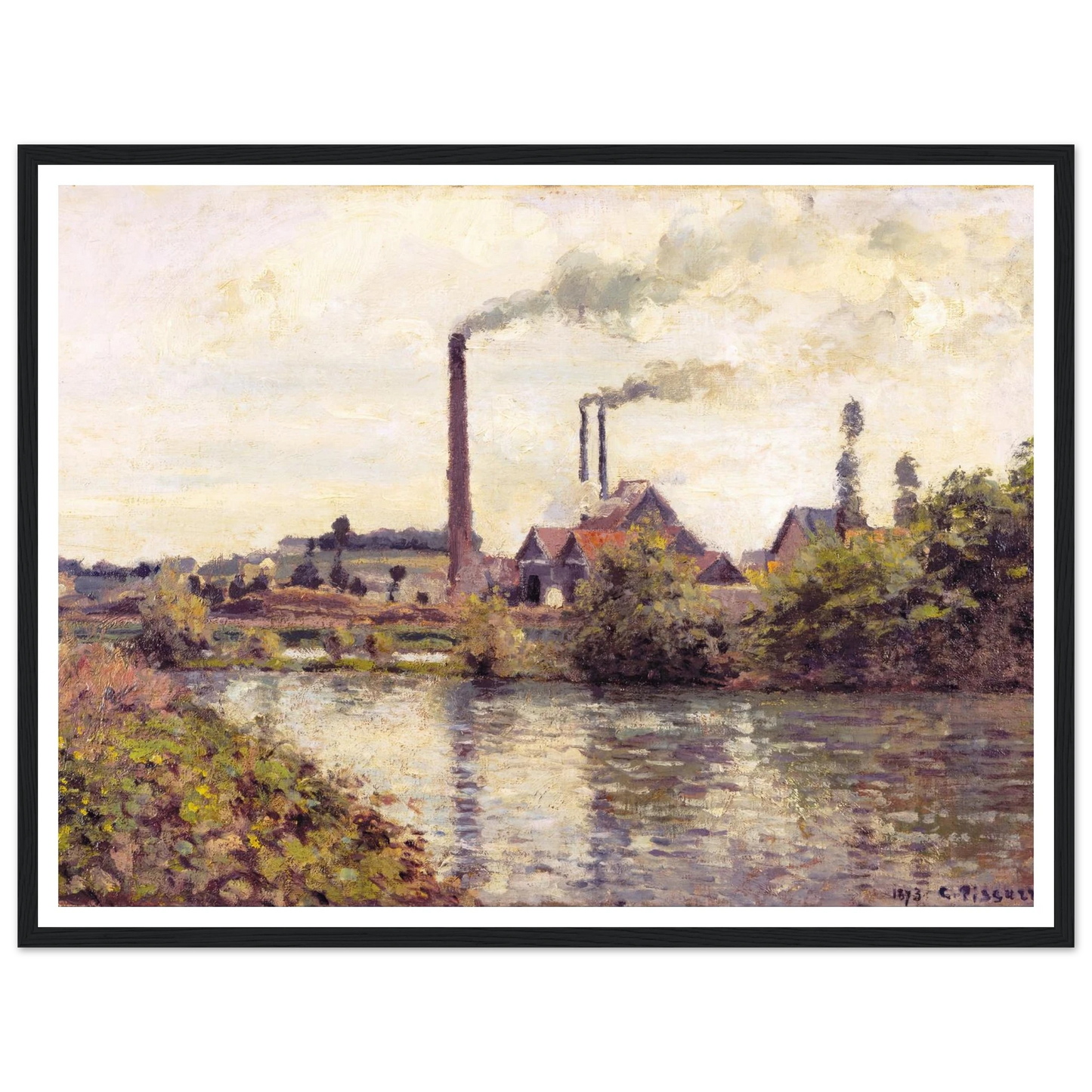 The Factory at Pontoise Art Print | Camille Pissarro-Quipham Collections