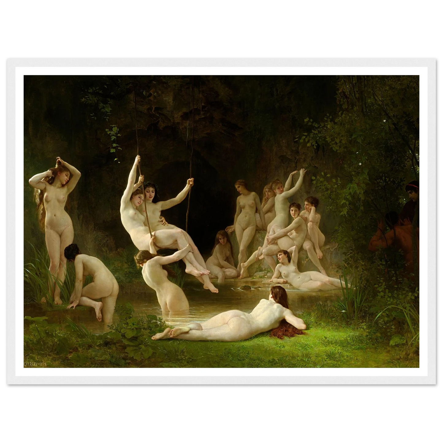Nymphaeum (1878) Art Print | William Bouguereau-Quipham Collections