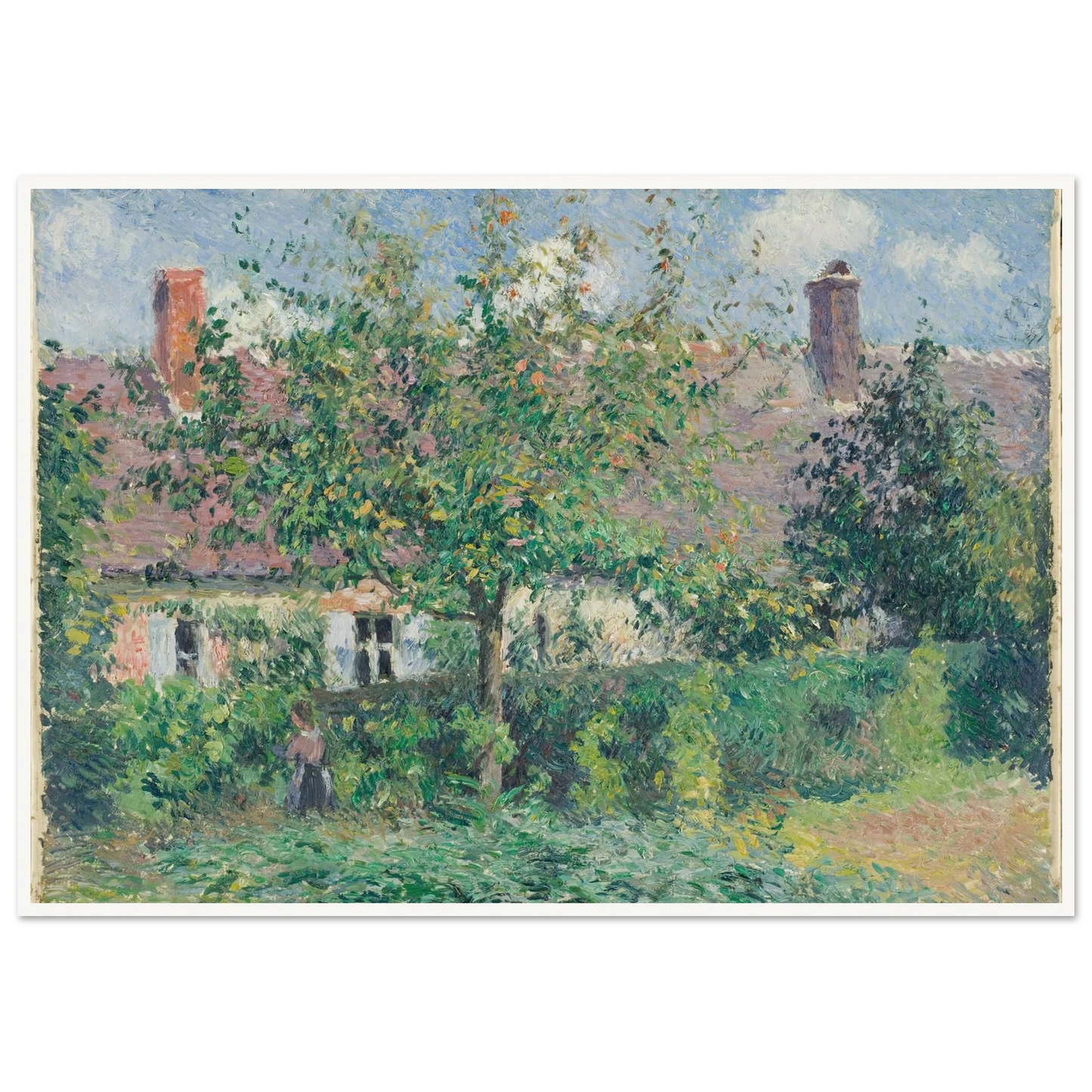 Peasant House at Éragny (1884) Art Print | Camille Pissarro-Quipham Collections
