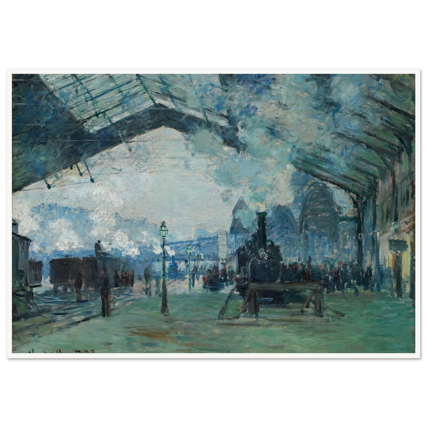Arrival of the Normandy Train, Gare Saint-Lazare (1877) Art Print | Claude Monet-Quipham Collections