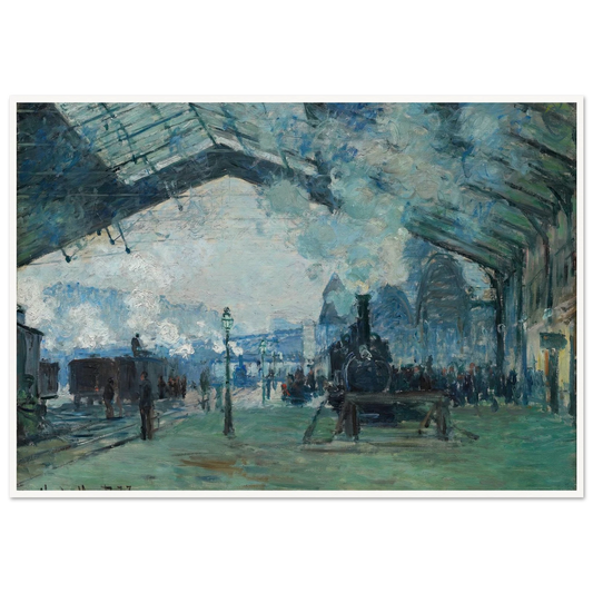Arrival of the Normandy Train, Gare Saint-Lazare (1877) Art Print | Claude Monet-Quipham Collections