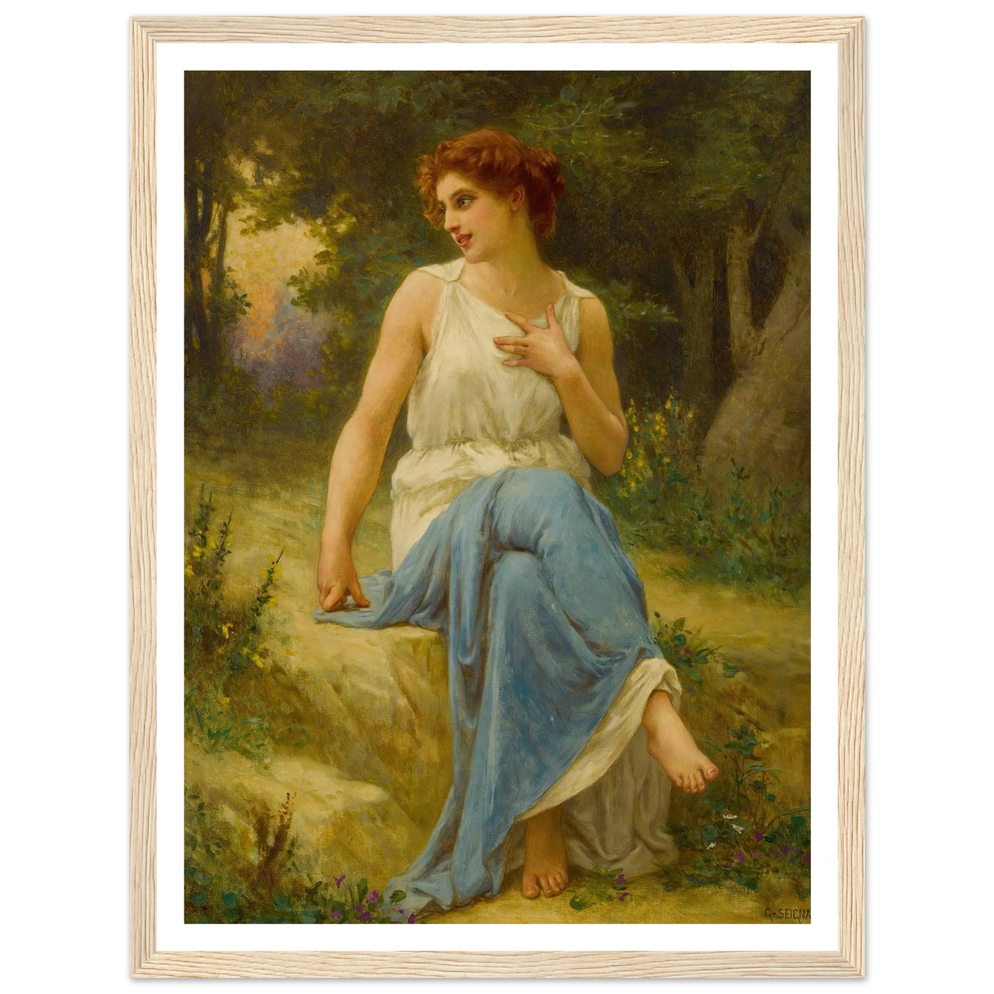 Portrait Of A Seated Woman Art Print | Guillaume Seignac-Quipham Collections