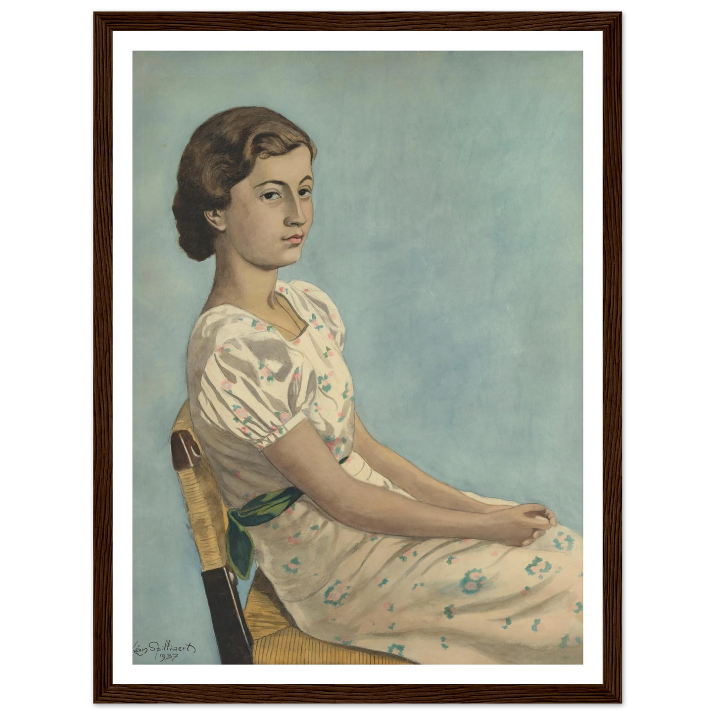 Portret van Mejuffrouw Simonne Kremer (1937) Art Print | Leon Spilliaert-Quipham Collections