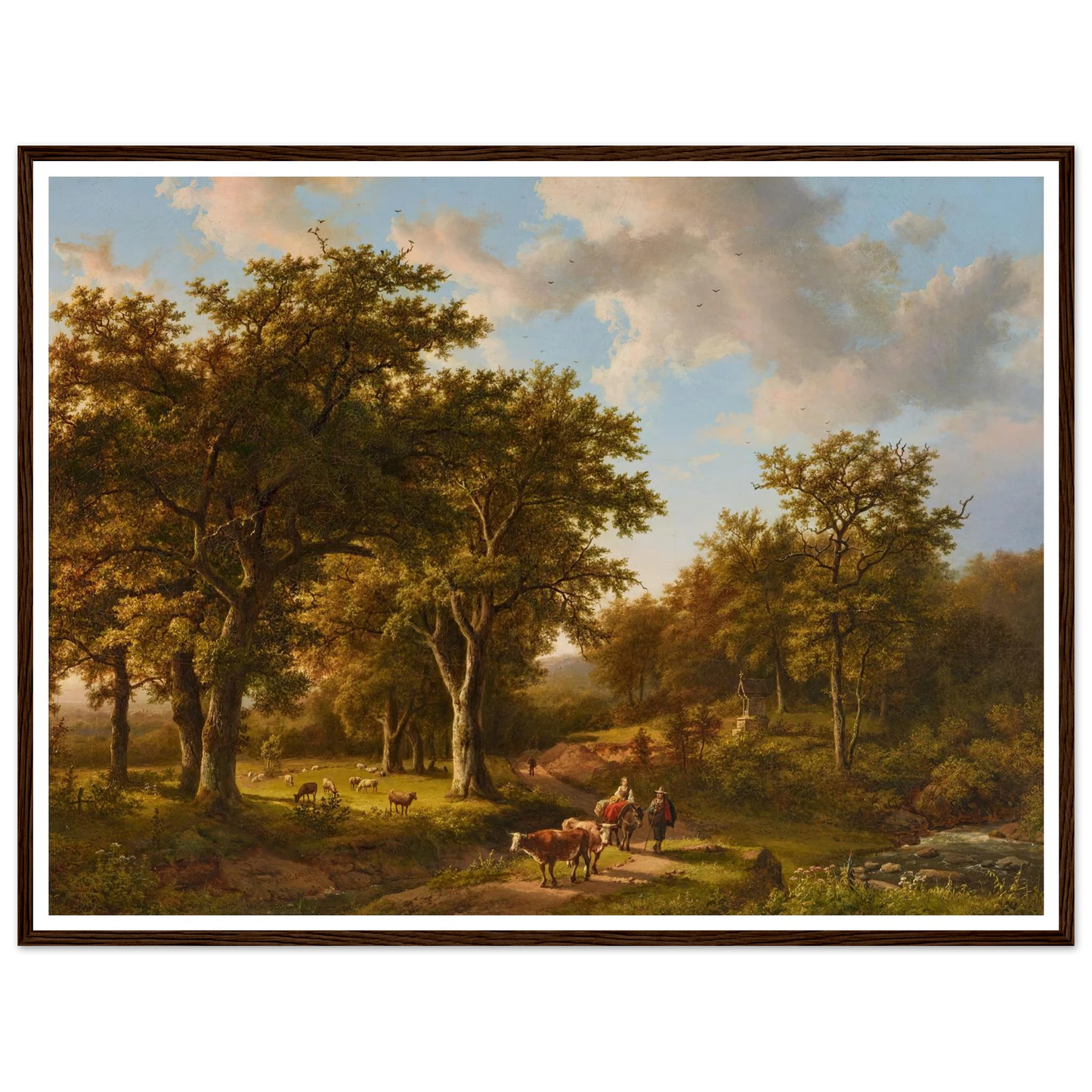 Waldlandschaft mit Hirten und Vieh Art Print | Barend Cornelis Koekkoek-Quipham Collections