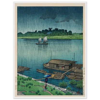 Samidare (Arakawa) (Early summer rain at Arakawa) (1932) Art Print | Kawase Hasui-Quipham Collections