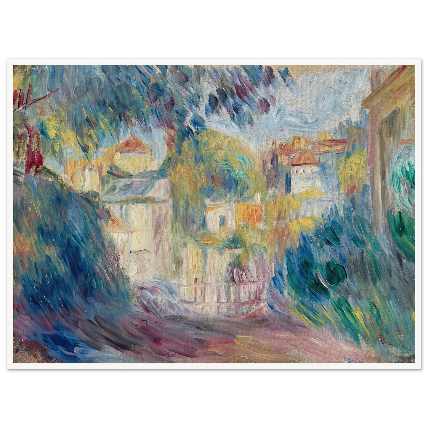 Jardin à Montmartre (1895-1900) Art Print | Pierre Auguste Renoir-Quipham Collections