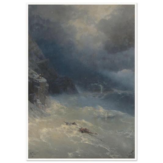 The storm at Cape Aya (1899) Art Print | Ivan Konstantinovich Aivazovsky-Quipham Collections