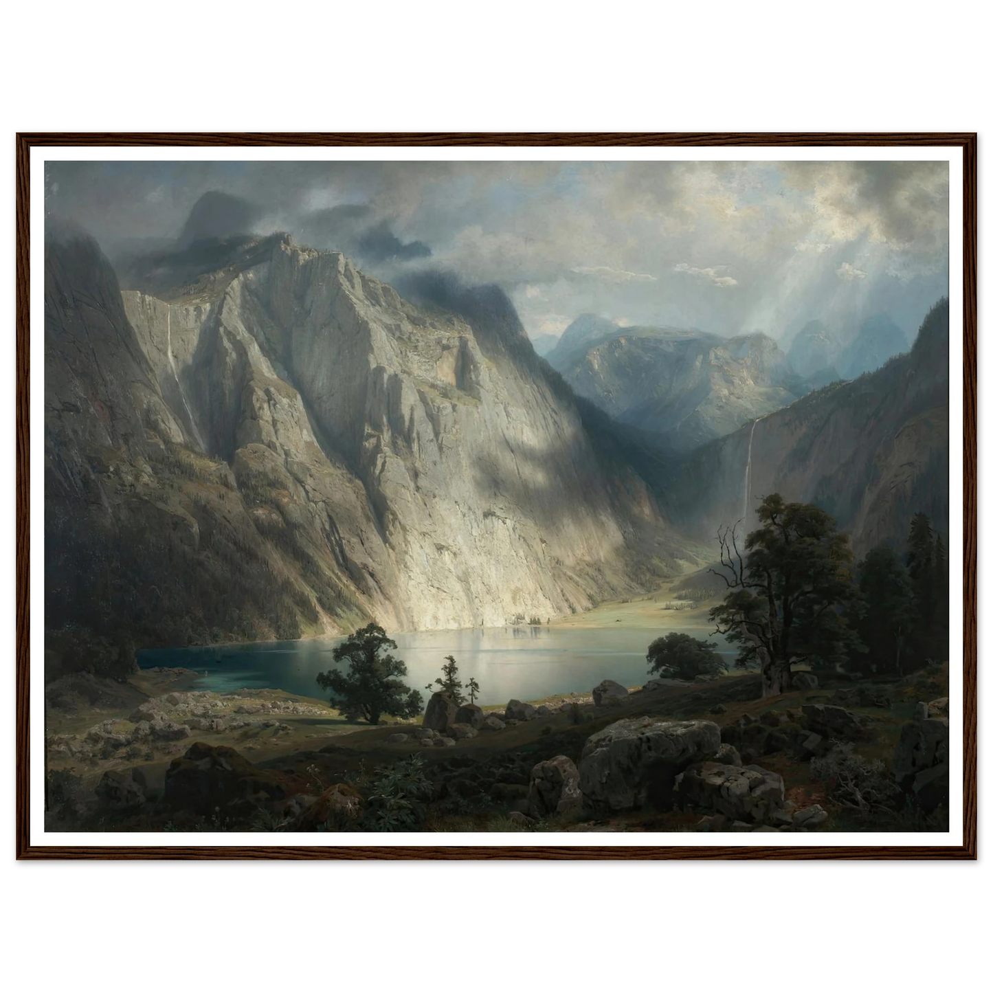 Obersee bei Berchtesgaden (1858) Art Print | August Wilhelm Leu-Quipham Collections