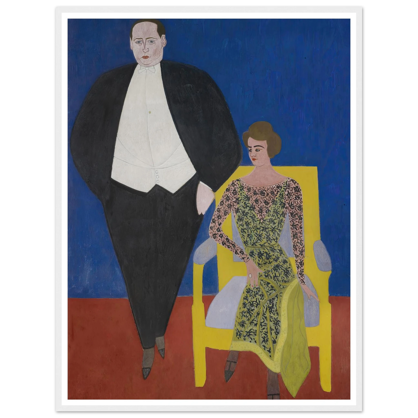 Portrait of Gustave en Norine Van Hecke (1920) Art Print | Leon Spilliaert-Quipham Collections