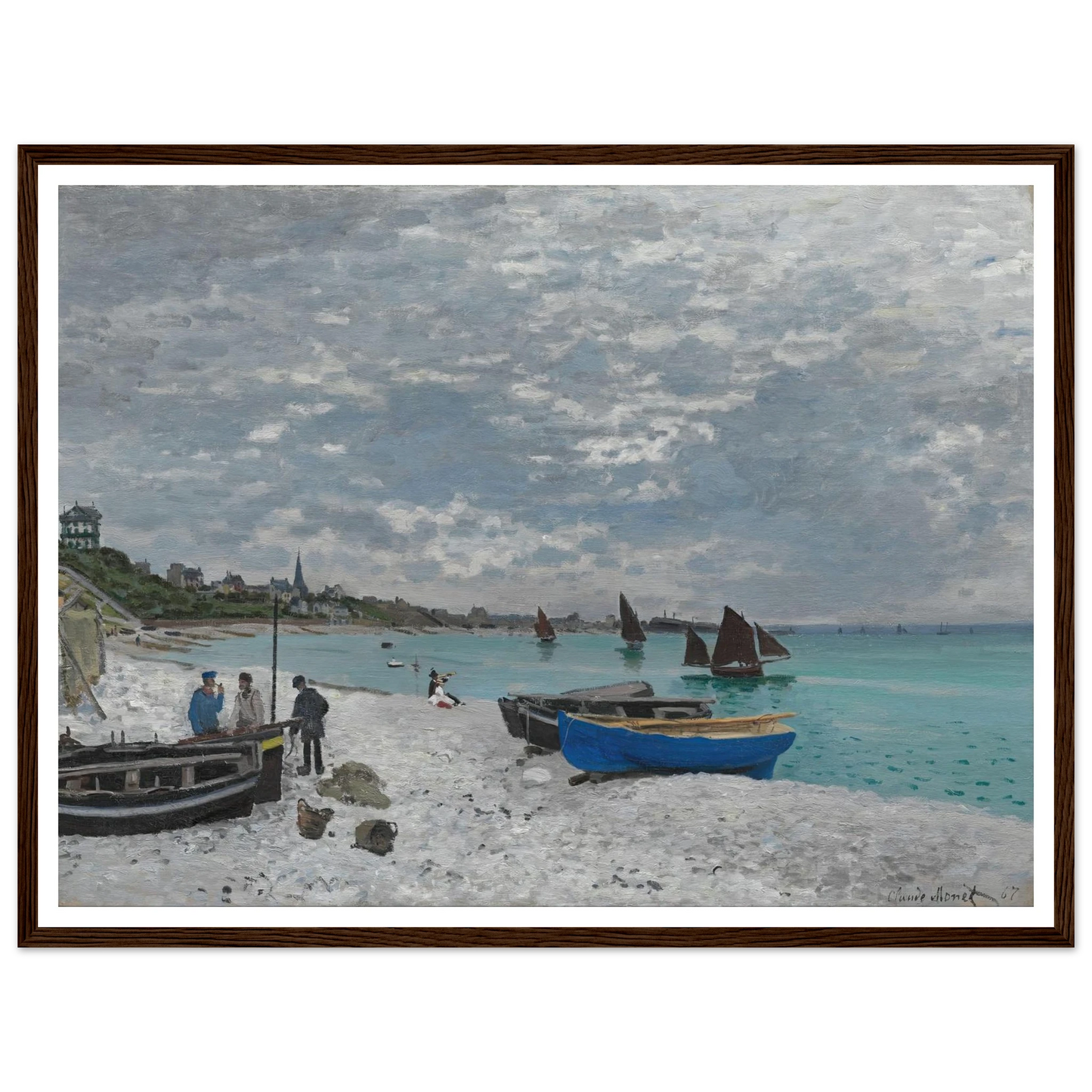 The Beach at Sainte-Adresse (1867) Art Print | Claude Monet-Quipham Collections