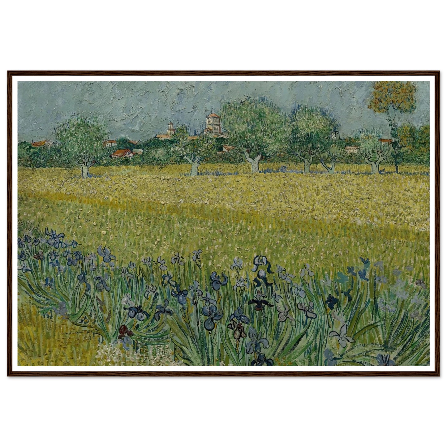 View of Arles with Irises (1888) Art Print | Vincent van Gogh-Quipham Collections