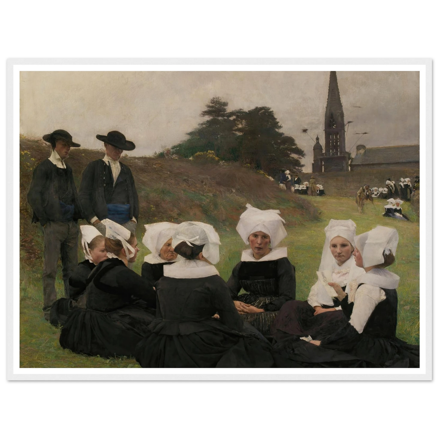 Breton Women at a Pardon (1887) Art Print | Pascal Adolphe Jean Dagnan Bouveret-Quipham Collections