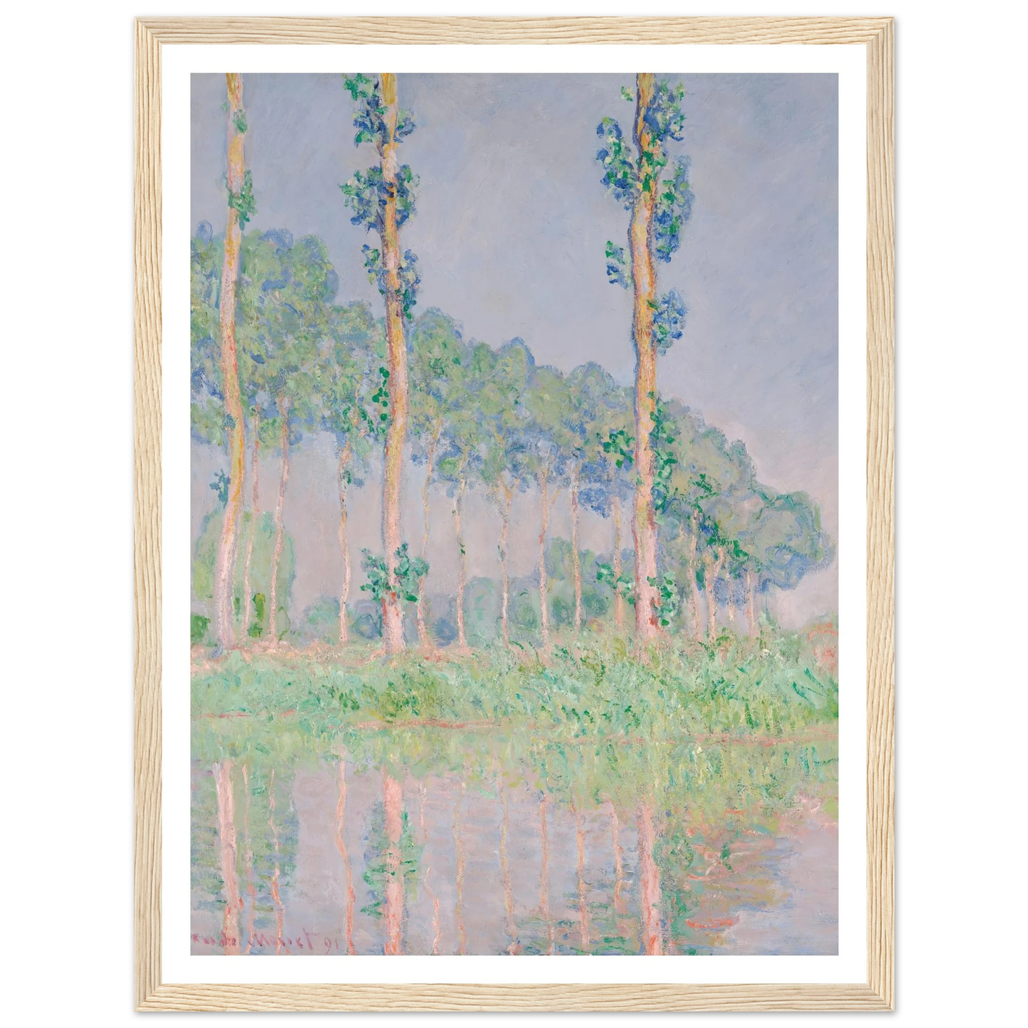 Poplars, Pink Effect (1891) Art Print | Claude Monet-Quipham Collections