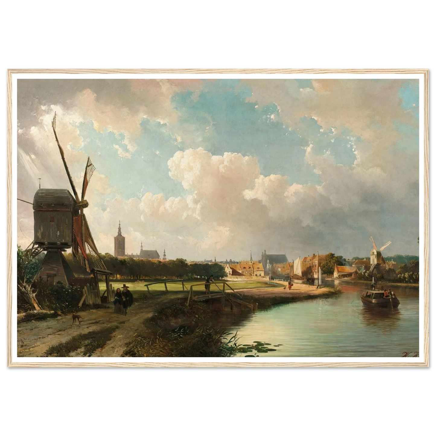 View of The Hague from the Delftse Vaart in the Seventeenth Century (1852) Art Print | Cornelis Springer-Quipham Collections