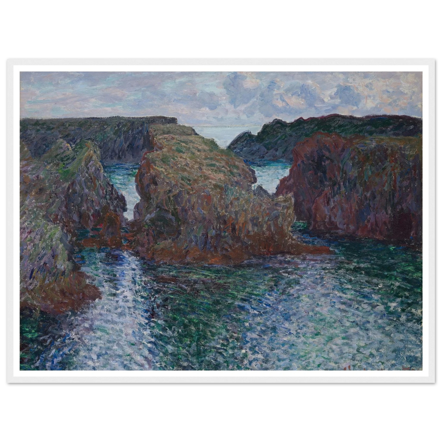 Rocks at Port-Goulphar, Belle-Île (1886) Art Print | Claude Monet-Quipham Collections