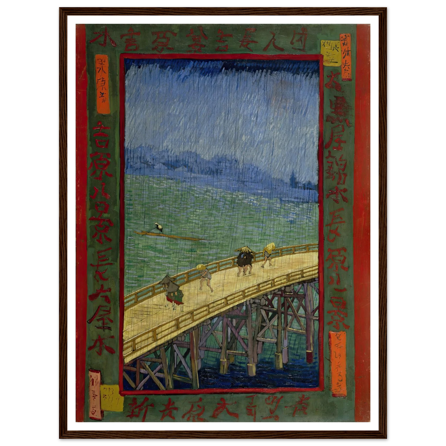 Bridge in the rain (after Hiroshige) (1887) Art Print | Vincent van Gogh-Quipham Collections