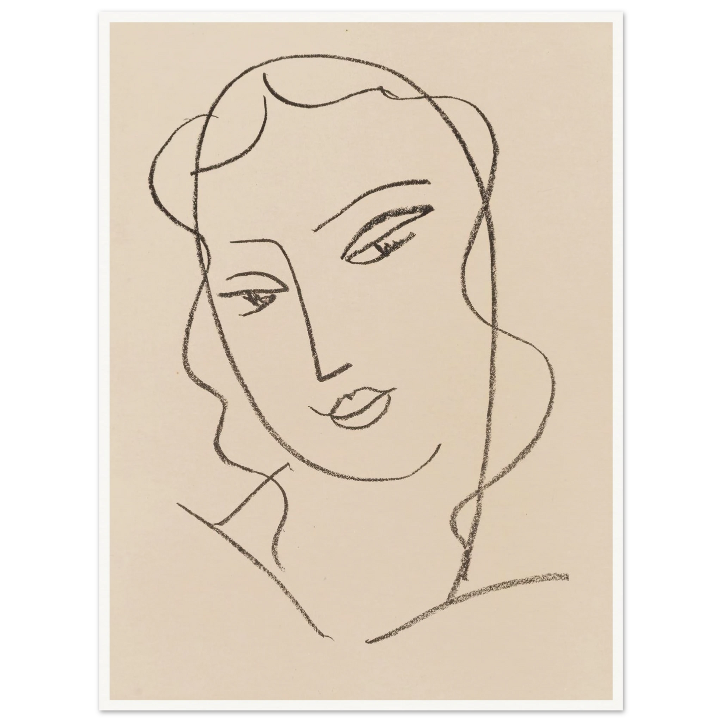 Tête voilée (1950-1951) Art Print | Henri Matisse-Quipham Collections