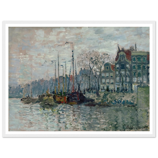 View of the Prins Hendrikkade and the Kromme Waal in Amsterdam (1874) Art Print | Claude Monet-Quipham Collections