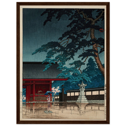 Spring rain at the Gokokuji Temple (1932) Art Print | Kawase Hasui-Quipham Collections