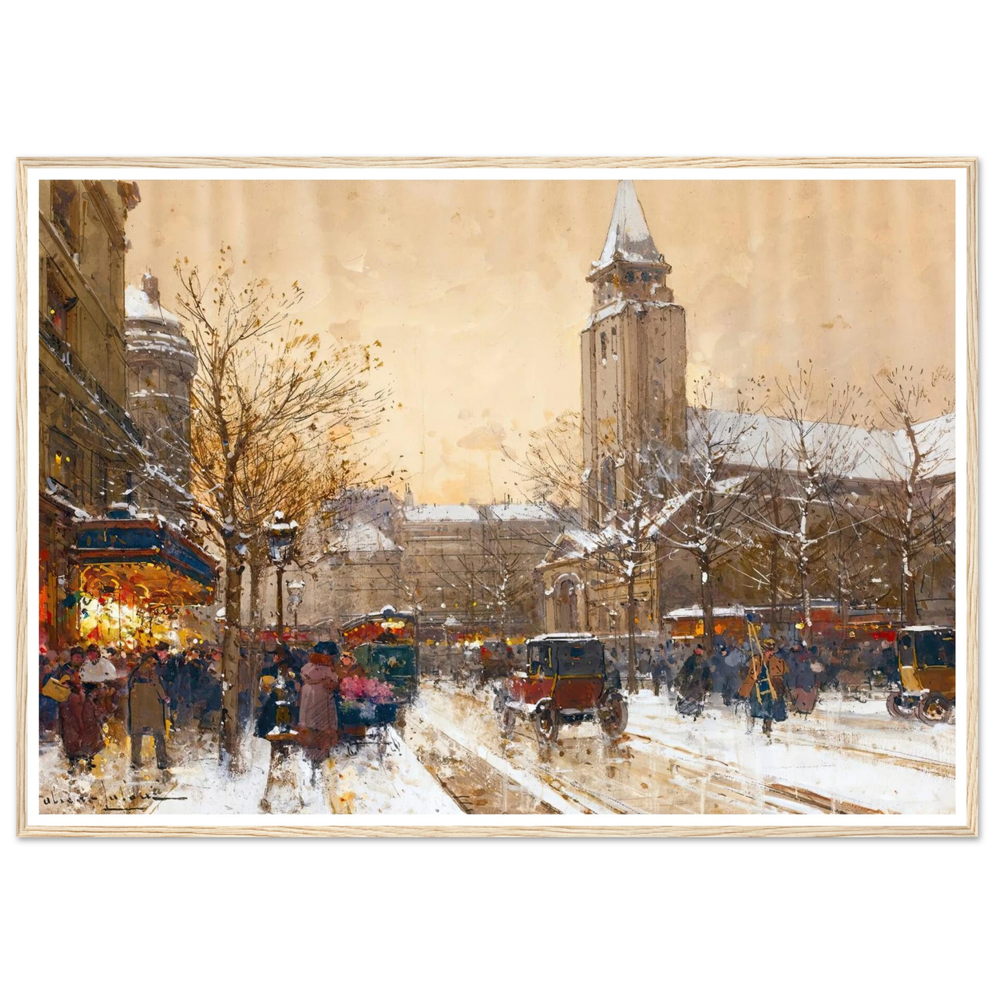 Boulevard Saint-Germain, Paris Art Print | Eugene Galien Laloue-Quipham Collections