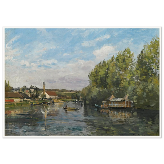 La Seine À Port-Marly (circa 1872) Art Print | Camille Pissarro-Quipham Collections