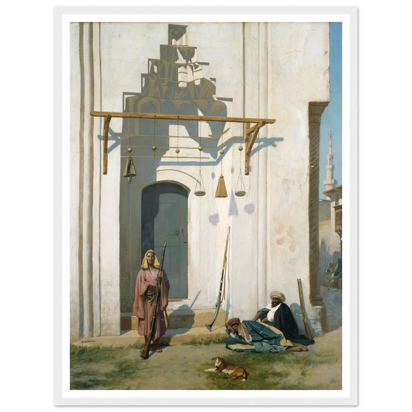 Guards at the Door of a Tomb (1870s) Art Print | Jean Leon Gerome-Quipham Collections