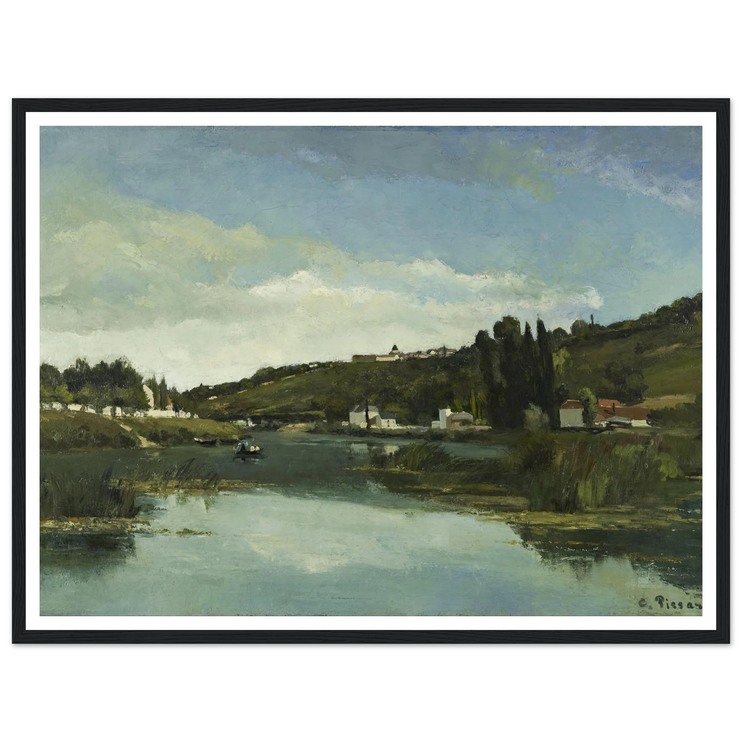 The Marne at Chennevières Art Print | Camille Pissarro-Quipham Collections
