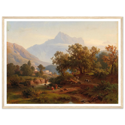 Region In South Tyrol–landscape In The Morning Light Art Print | August Behrendsen-Quipham Collections