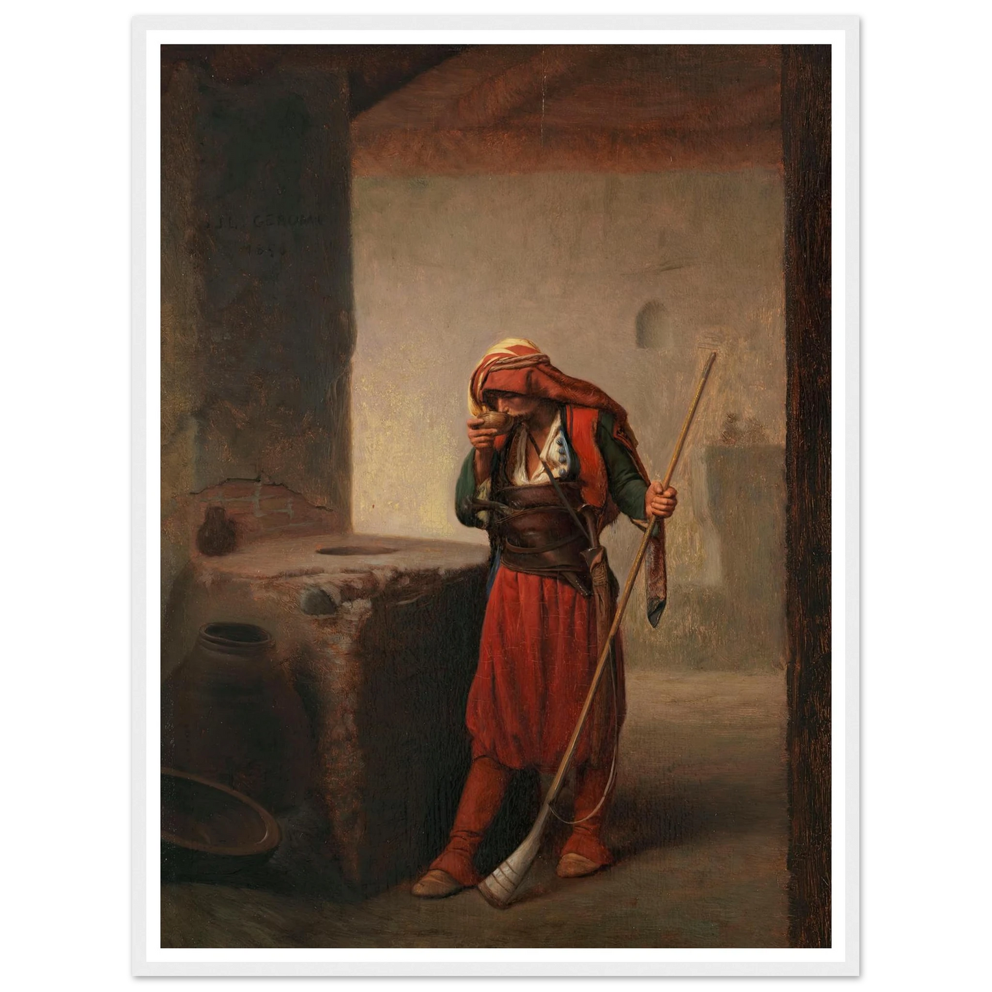 Arnaute buvant (1856) Art Print | Jean Leon Gerome-Quipham Collections