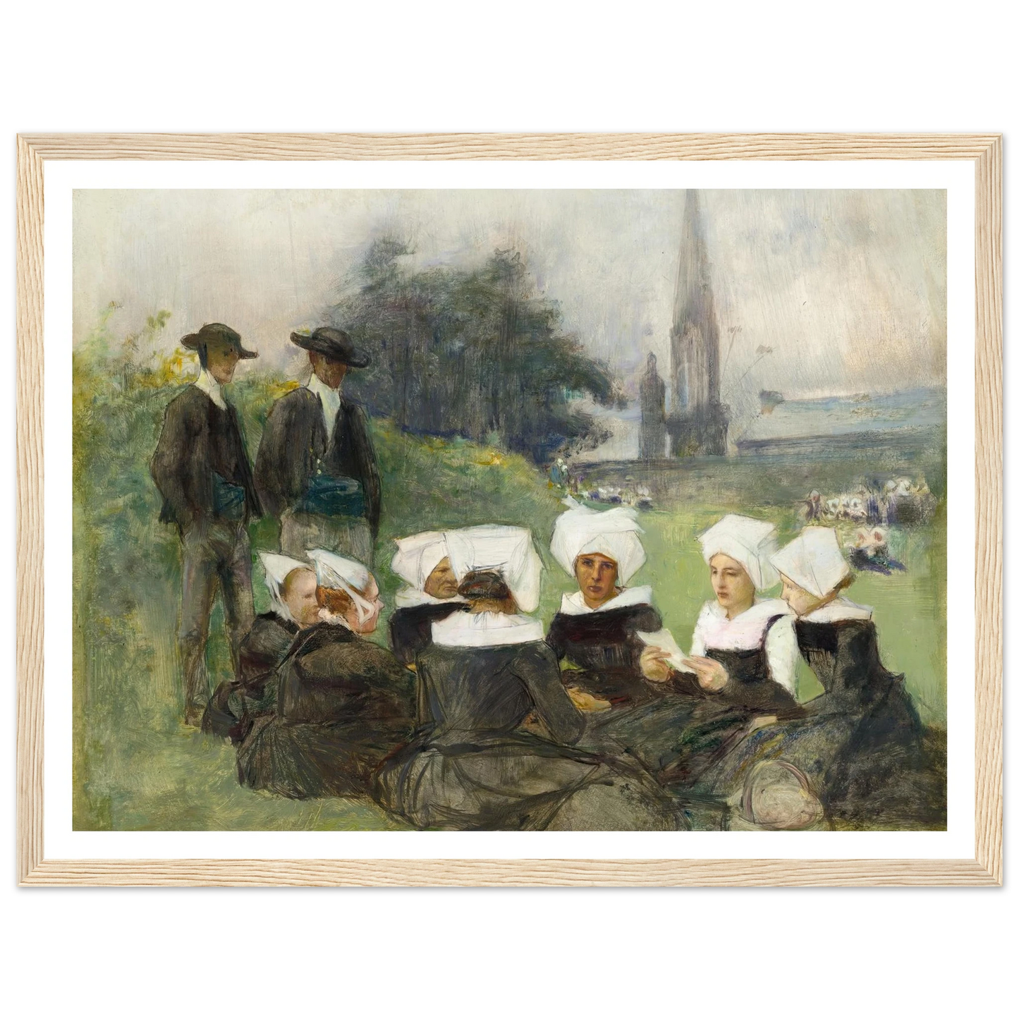 Study for Breton Women at a Pardon (c. 1887) Art Print | Pascal Adolphe Jean Dagnan Bouveret-Quipham Collections