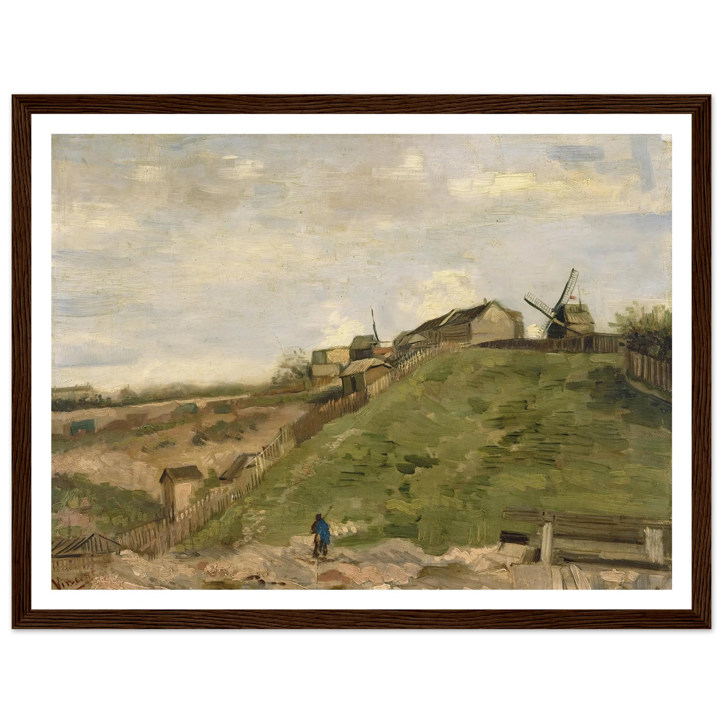 The hill of Montmartre with stone quarry (1886) Art Print | Vincent van Gogh-Quipham Collections
