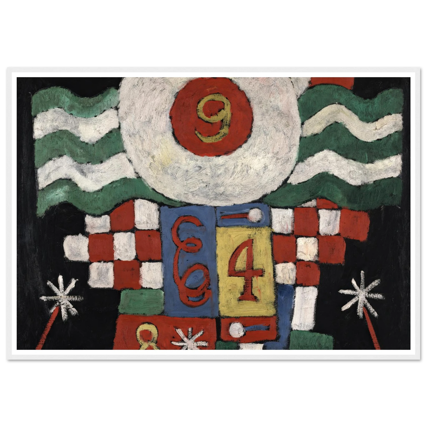 Collection of Numbers, Designs and Letters Seen by Me at the Beginning of the War in Berlin–Military in Nature (ca. 1915) Art Print | Marsden Hartley-Quipham Collections