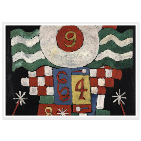 Collection of Numbers, Designs and Letters Seen by Me at the Beginning of the War in Berlin–Military in Nature (ca. 1915) Art Print | Marsden Hartley-Quipham Collections