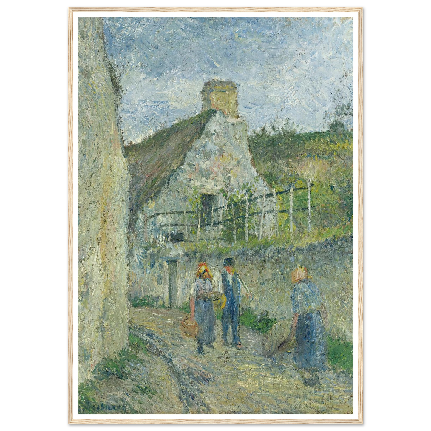 Rue Des Roches Au Valhermeil, Auvers Sur Oise (1880) Art Print | Camille Pissarro-Quipham Collections
