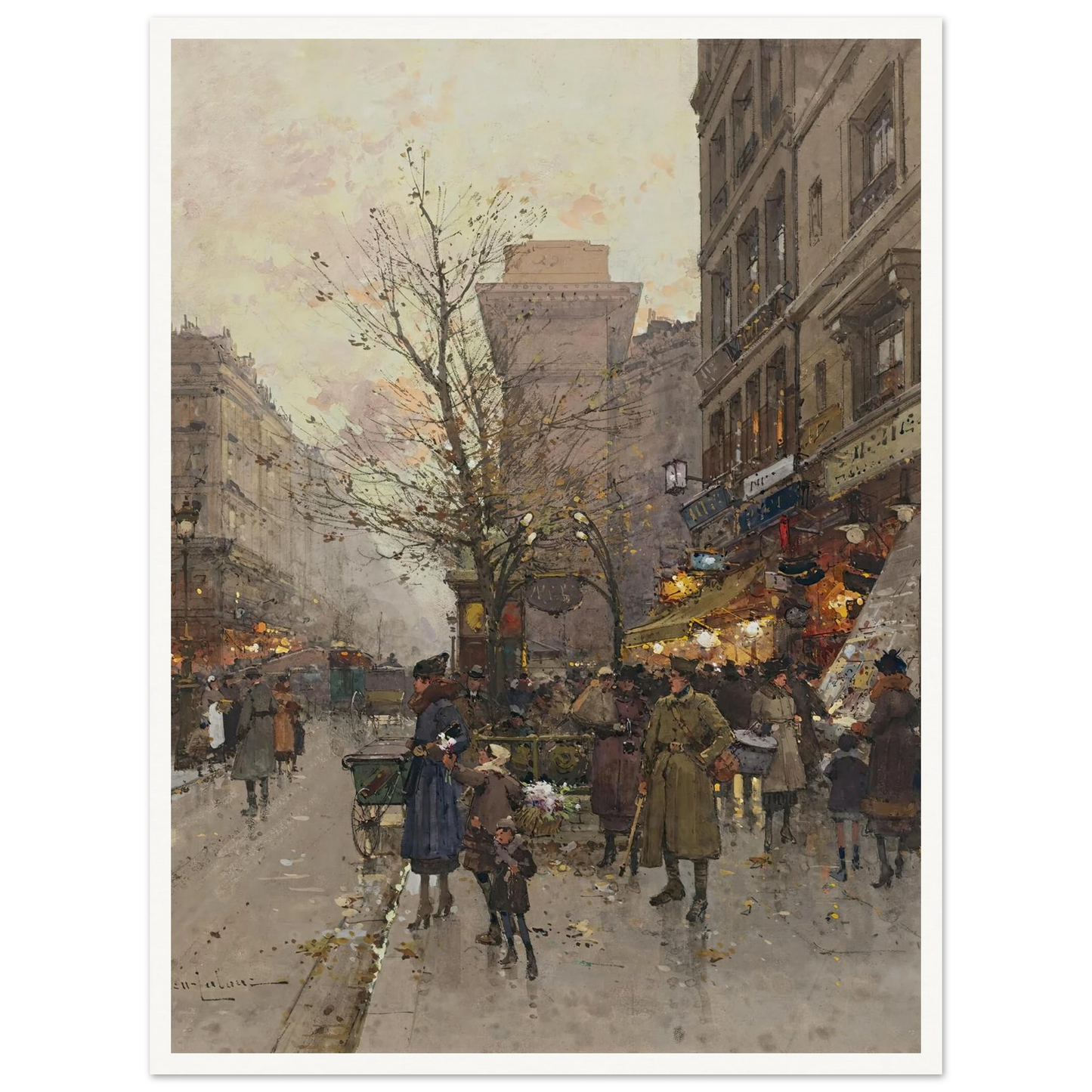 La Porte Saint Denis, Paris Art Print | Eugene Galien Laloue-Quipham Collections