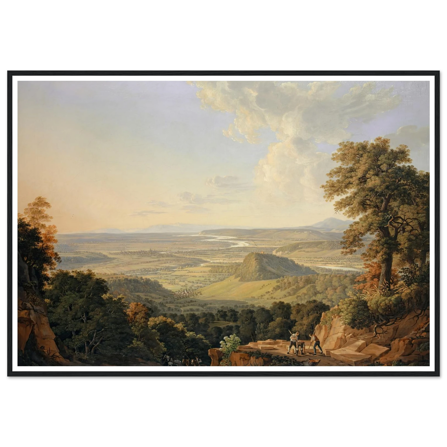 View from the Muttenz Quarry toward Basel (1811) Art Print | Peter Birmann-Quipham Collections