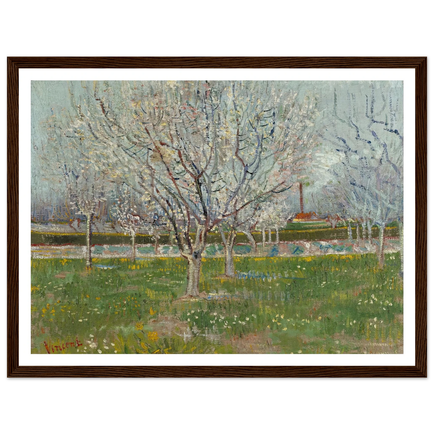 Orchard in Blossom (Plum Trees) Art Print | Vincent van Gogh-Quipham Collections