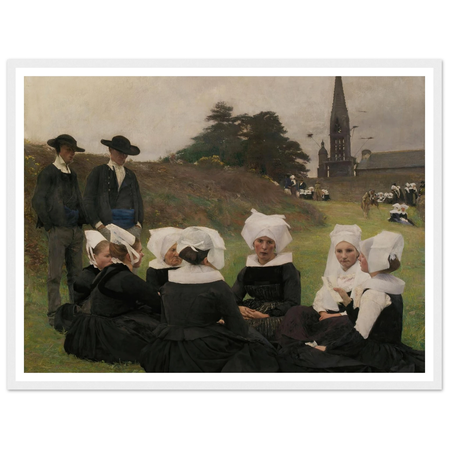 Breton Women at a Pardon (1887) Art Print | Pascal Adolphe Jean Dagnan Bouveret-Quipham Collections