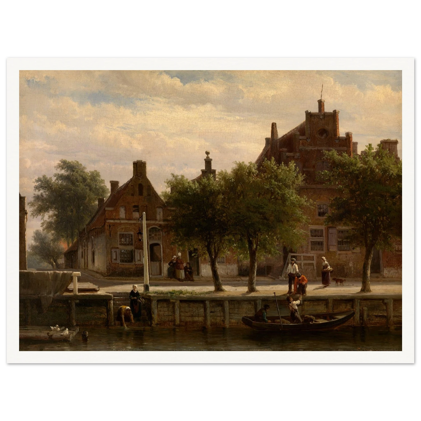 A View of the Harbour of Hasselt, Overijssel (1862) Art Print | Cornelis Springer-Quipham Collections