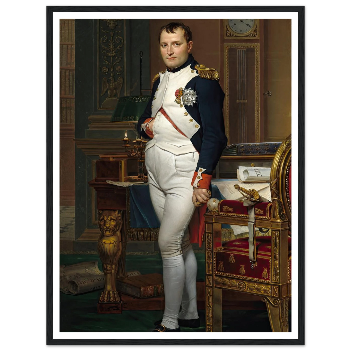 The Emperor Napoleon in His Study at the Tuileries (1812) Art Print | Jacques Louis David-Quipham Collections