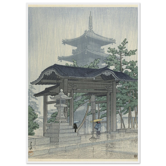 De Zensetsu tempel in Sanshu (1937-03) Art Print | Kawase Hasui-Quipham Collections