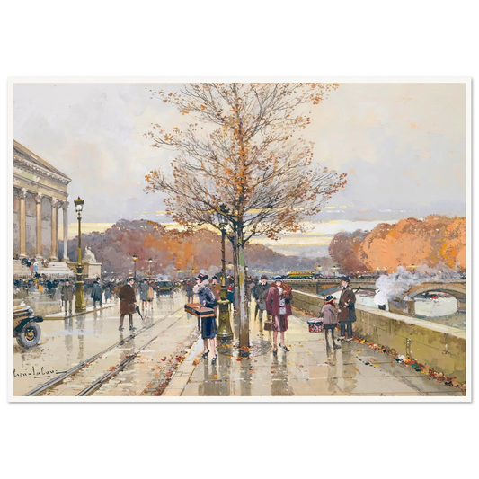 L’assemblée Nationale Et Le Pont De La Concorde Art Print | Eugene Galien Laloue-Quipham Collections