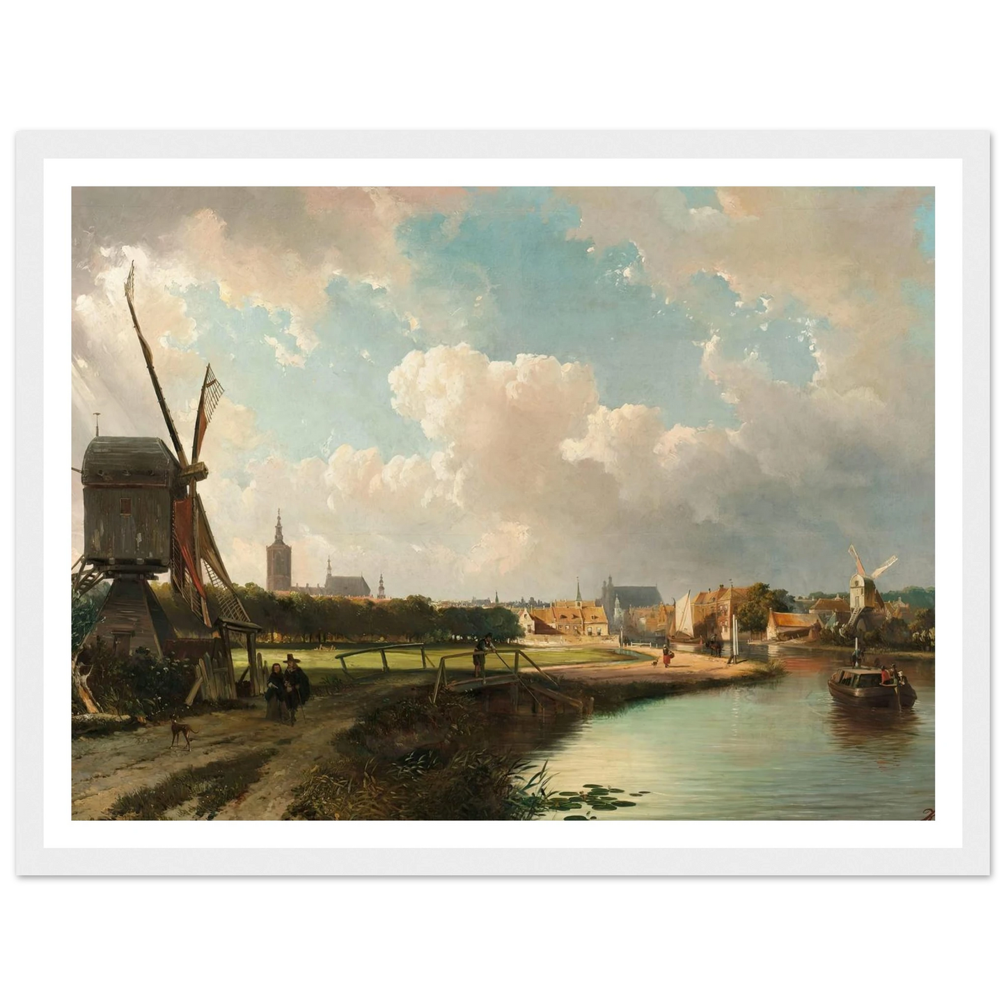 View of The Hague from the Delftse Vaart in the Seventeenth Century (1852) Art Print | Cornelis Springer-Quipham Collections